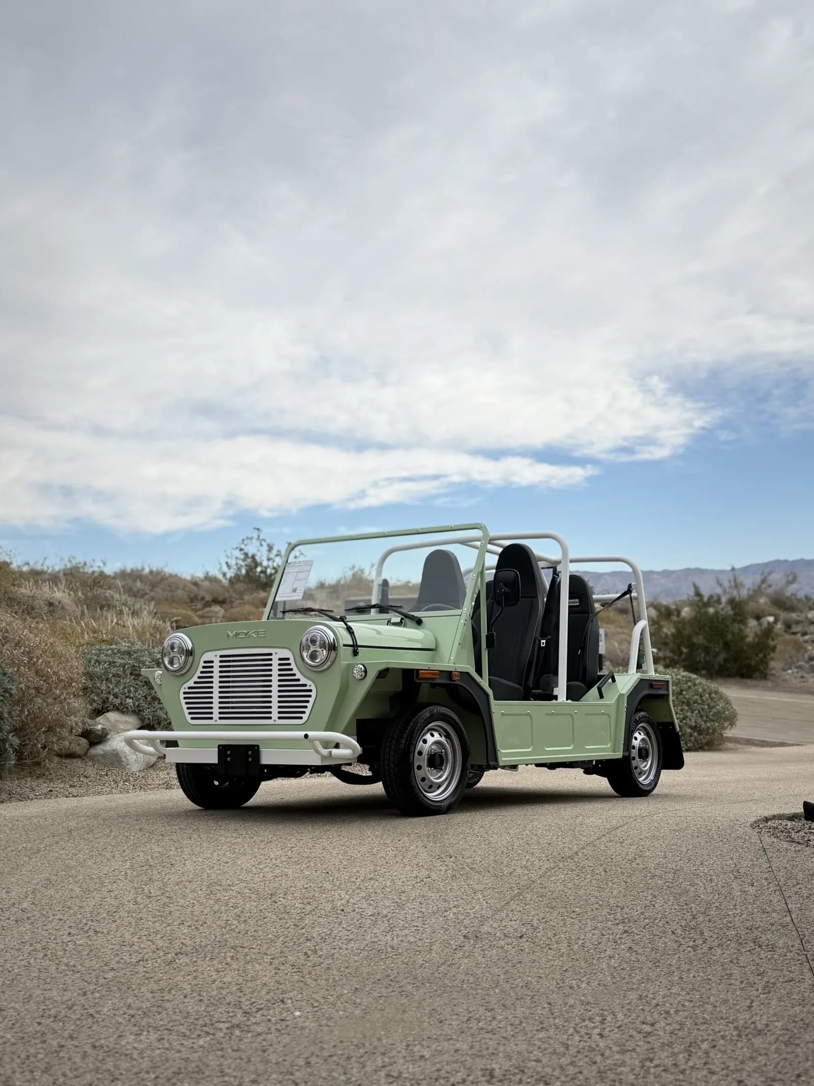Mint green Moke after exterior detailing