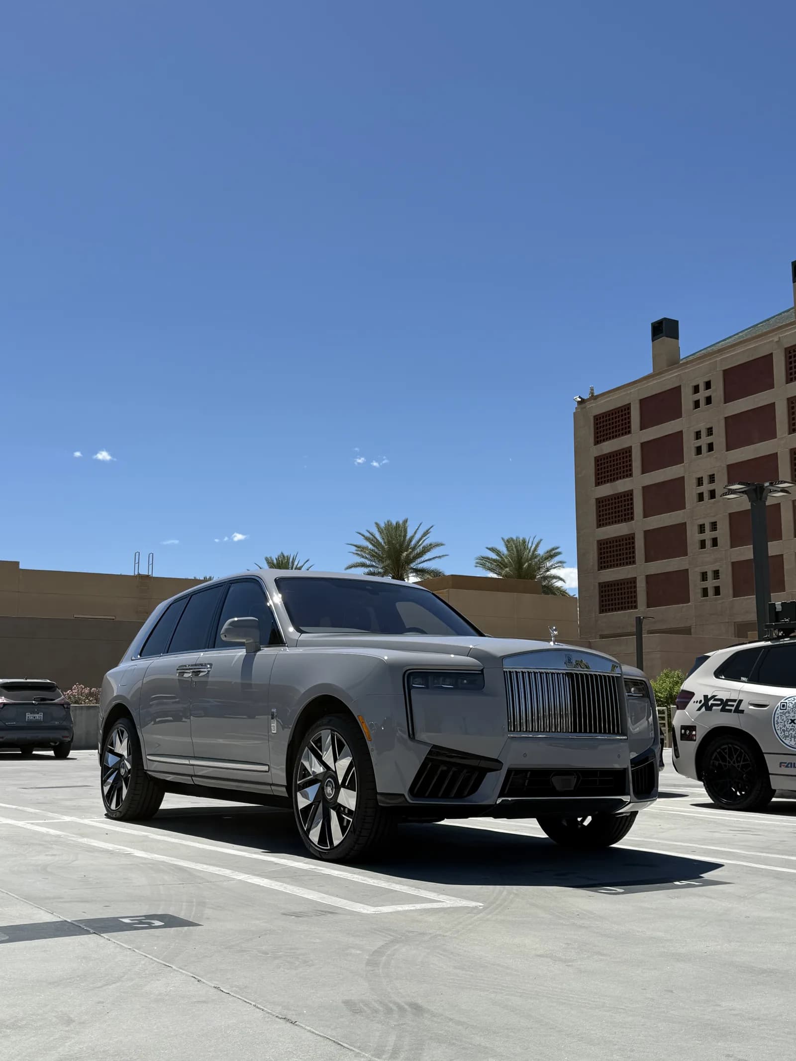 Silver Rolls-Royce Cullinan after a Full Detail